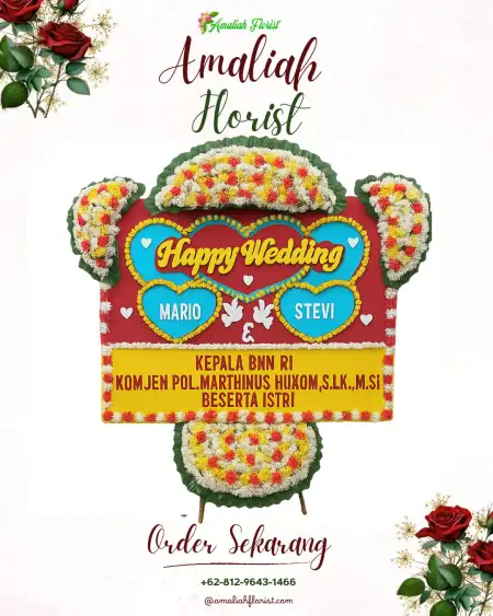 Papan Bunga Pernikahan Mook Manaar Bulatn